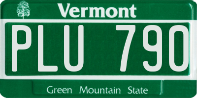 VT license plate PLU790