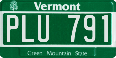 VT license plate PLU791