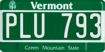 VT license plate PLU793