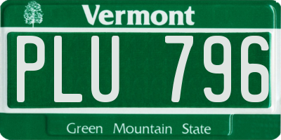 VT license plate PLU796