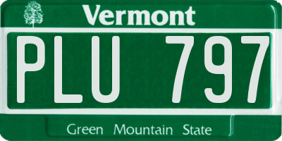 VT license plate PLU797