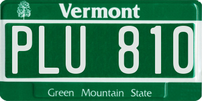 VT license plate PLU810