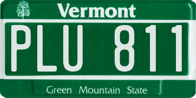 VT license plate PLU811