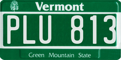 VT license plate PLU813
