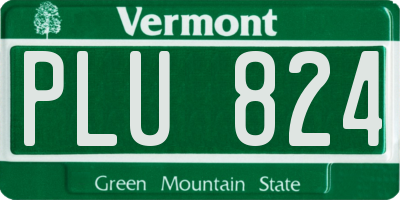 VT license plate PLU824