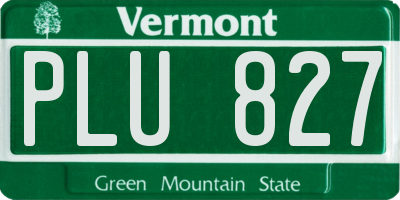 VT license plate PLU827