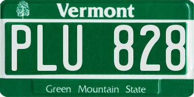 VT license plate PLU828