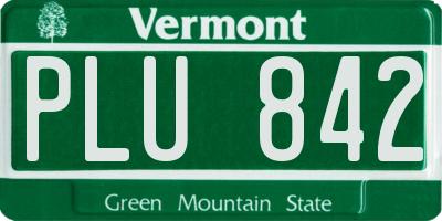 VT license plate PLU842