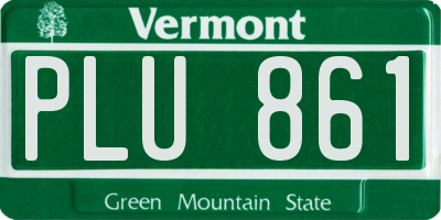 VT license plate PLU861