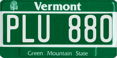VT license plate PLU880