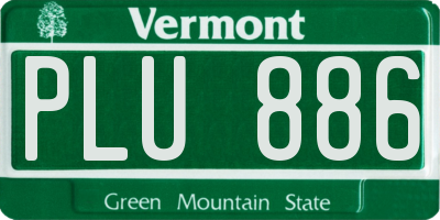 VT license plate PLU886