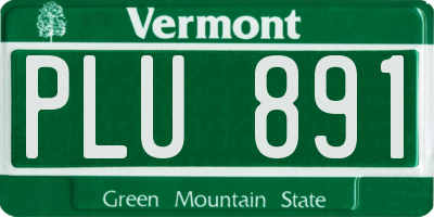 VT license plate PLU891