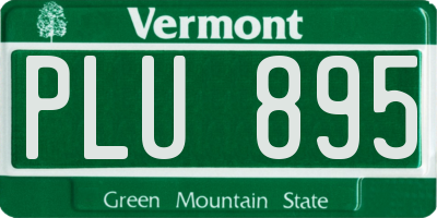 VT license plate PLU895
