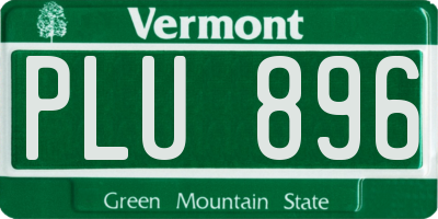VT license plate PLU896
