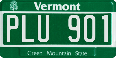 VT license plate PLU901