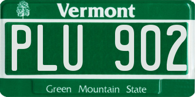 VT license plate PLU902