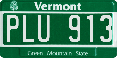 VT license plate PLU913