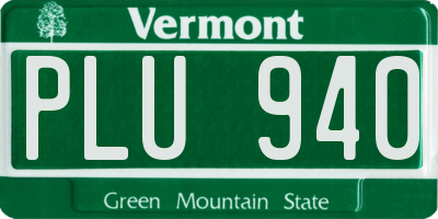 VT license plate PLU940