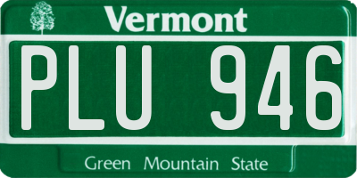 VT license plate PLU946
