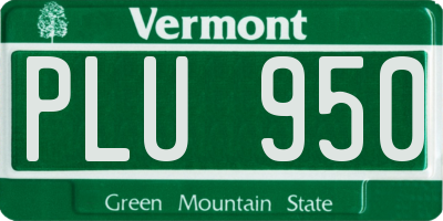 VT license plate PLU950