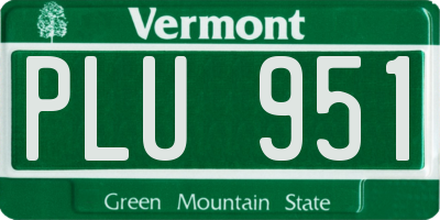 VT license plate PLU951