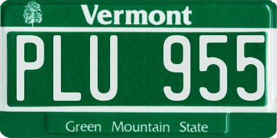 VT license plate PLU955