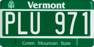 VT license plate PLU971