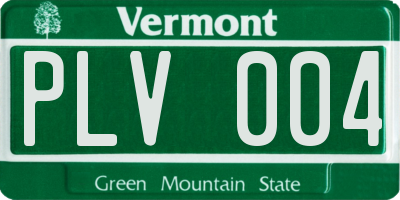 VT license plate PLV004