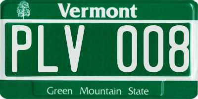 VT license plate PLV008