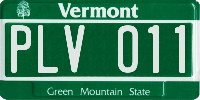 VT license plate PLV011