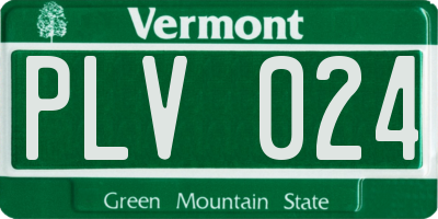 VT license plate PLV024