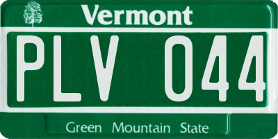 VT license plate PLV044