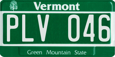 VT license plate PLV046