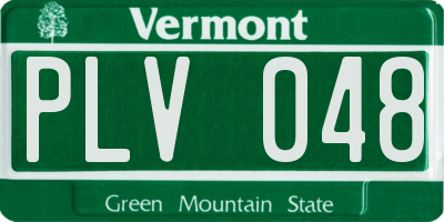 VT license plate PLV048