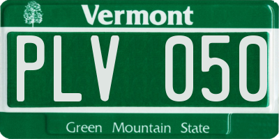VT license plate PLV050