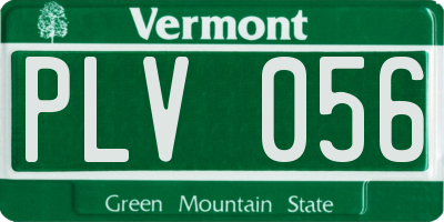 VT license plate PLV056