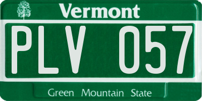 VT license plate PLV057