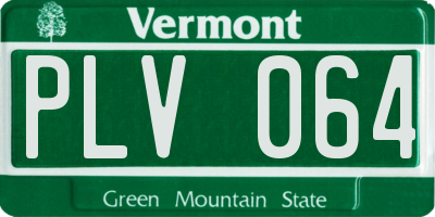 VT license plate PLV064