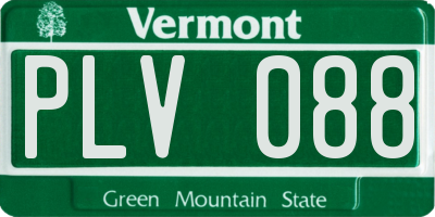 VT license plate PLV088