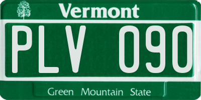 VT license plate PLV090
