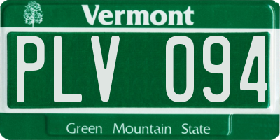 VT license plate PLV094