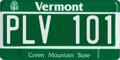 VT license plate PLV101