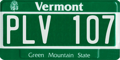 VT license plate PLV107