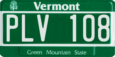 VT license plate PLV108