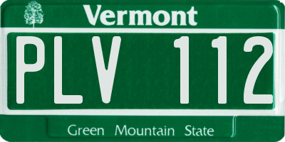 VT license plate PLV112