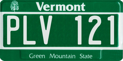 VT license plate PLV121