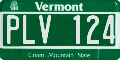 VT license plate PLV124