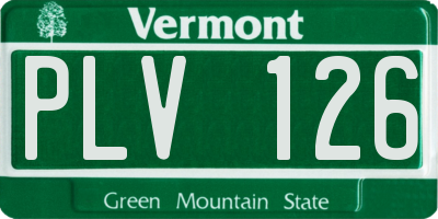 VT license plate PLV126