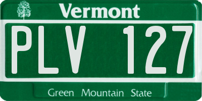 VT license plate PLV127