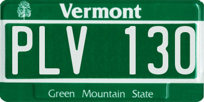 VT license plate PLV130